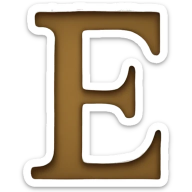 letter E sticker