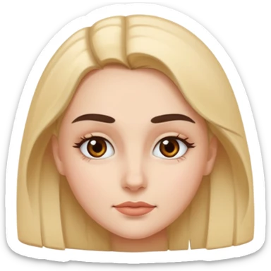 Girl with brows done sticker