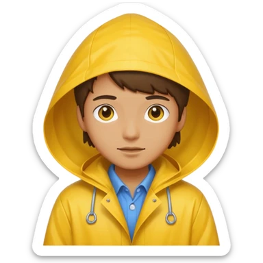 Raincoat Pedestrian sticker