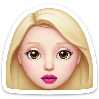 I want an emoji with the eyes looking to the side and with big pink lips with a judgemental face sticker