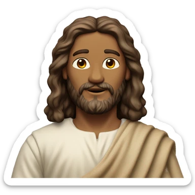 Jesus's skin was a darker hue and that his hair was woolly in texture. The hairs of his head, it says, "were white as white wool, white as snow. His eyes were like a flame of fire, his feet were like burnished bronze, refined as in a furnace. sticker