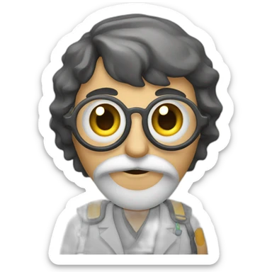 Búho científico sticker