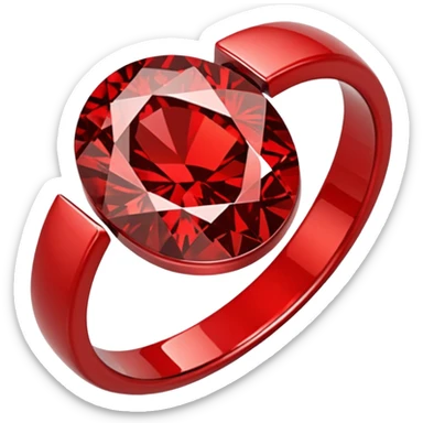 red ring marry red diamond sticker