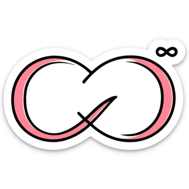 infinity love symbol sticker