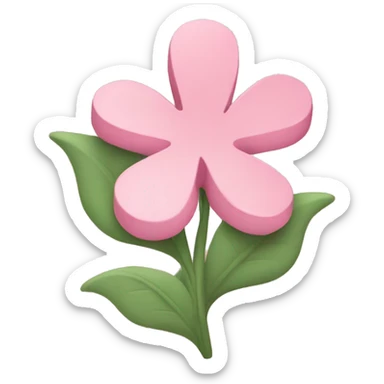 Telegram logo is soft pink with pink flowers sticker
