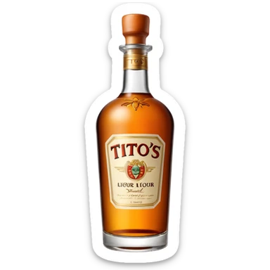 Tito’s liquor bottle sticker