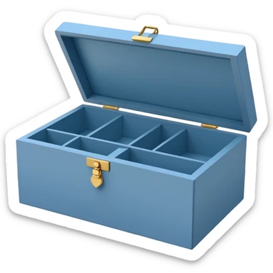 Blue Scandinavian style jewelry box  sticker