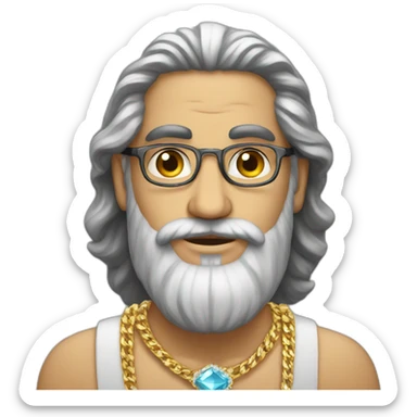 persian man with diamond chain that spells out LFG sticker