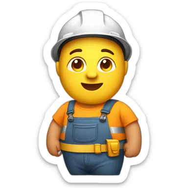  Builder with fat belly sticker