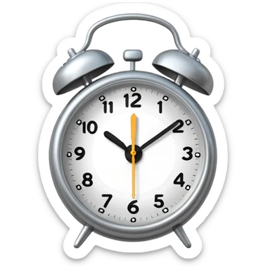 ringing alarm clock on the nightstand sticker