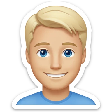 Blonde hair and blue eyes white guy sexy pose sfw sticker