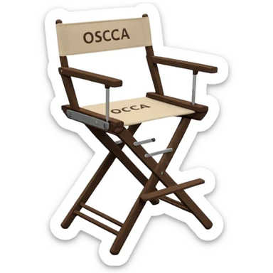 Director’s chair – "osca" foldable chair with “Director” text. sticker