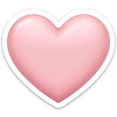 Light pink heart sticker