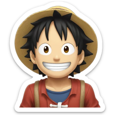 luffy one piece smiling sticker