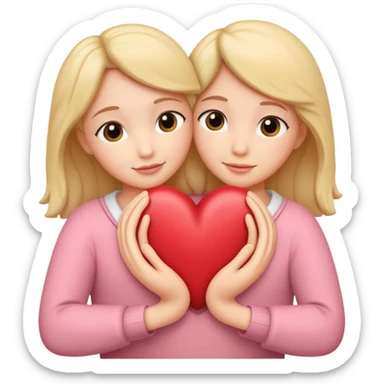 heart hug sticker