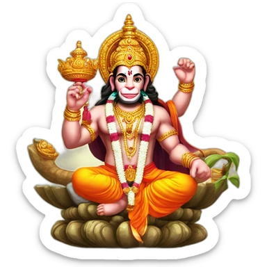 Lord Hanuman bringing sanjivini sticker