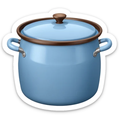 cooking pot powder blue   sticker