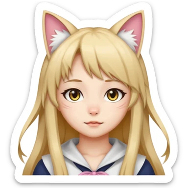 Neko girl sticker