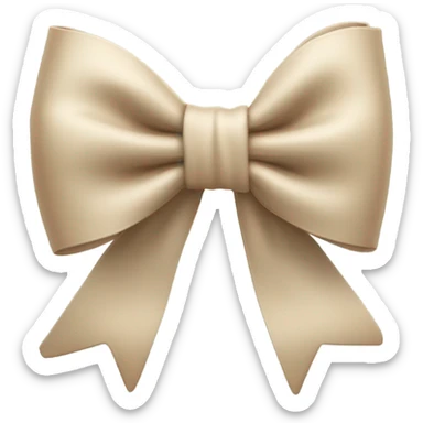 Beige bow sticker