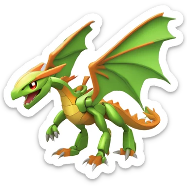 Mechanical Flygon-dragon-Charizard-raptor-Medabot-Mecha full body sticker