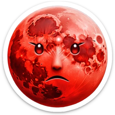Make a blood moon sticker
