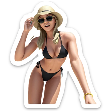 sunny day bikini vibes sticker