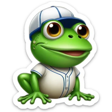 mr frog baseball sticker