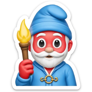 papa smurf  sticker