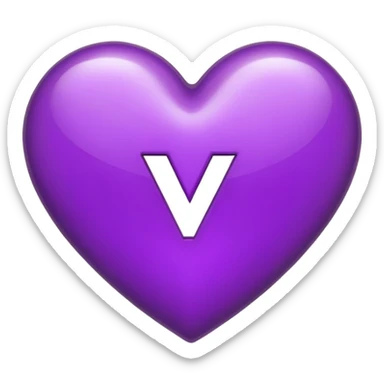 The Letter “y” inside a Purple Heart sticker