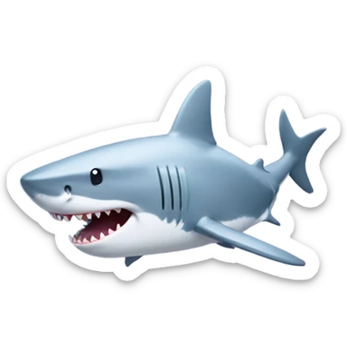 Shark wearing hello kitty ears sticker