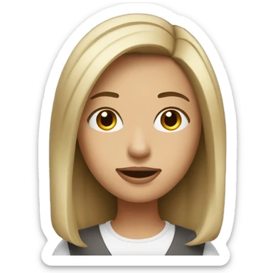 A women that’s brunette with blonde highlights that sings  sticker