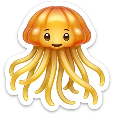 a bundle of transparent jelly noodles sticker