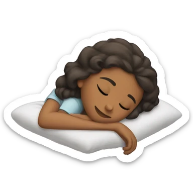 Girl taking a nap  sticker