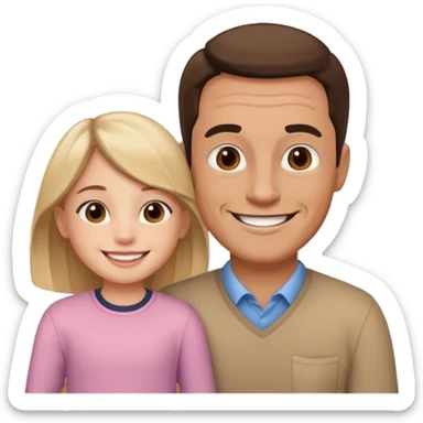 Papa y hija sticker