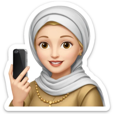 emoji della madonna che si scatta un selfie 
 sticker