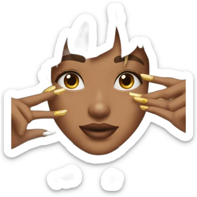 woman who does these nails and her hair sticker