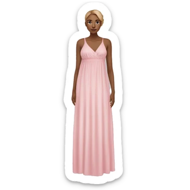 soft pink maxi dress sticker