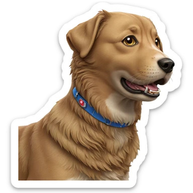 playful dog with open mouth sticker