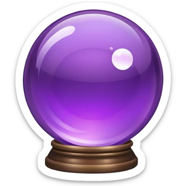 purple crystal ball sticker