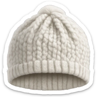 white knitted wool cap piece of clothing sticker