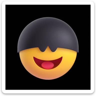 Convert this photo into a 3D emoji in Apple style, smooth and glossy, minimal details, white background. sticker