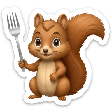 squirrel at a restaurant sticker