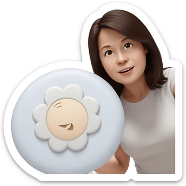 realistic portrait of girl sticker