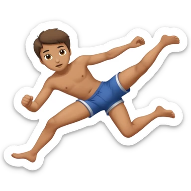 laying down legs kicking  sticker