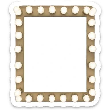 mirror with lights sticker