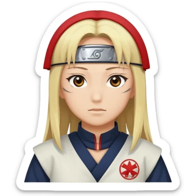 faça um emoji inspirado na personagem Tsunade Senju, do anime Naruto. sticker