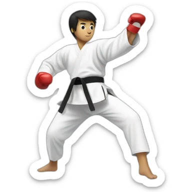 A taekwondo player sticker