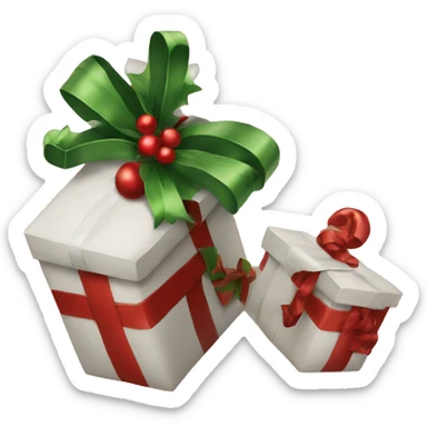 christmas present sticker