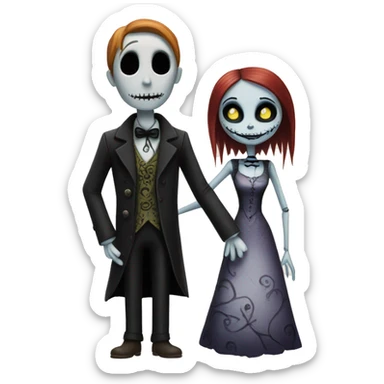 jack and sally  sticker