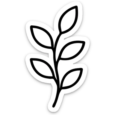 black plant sticker